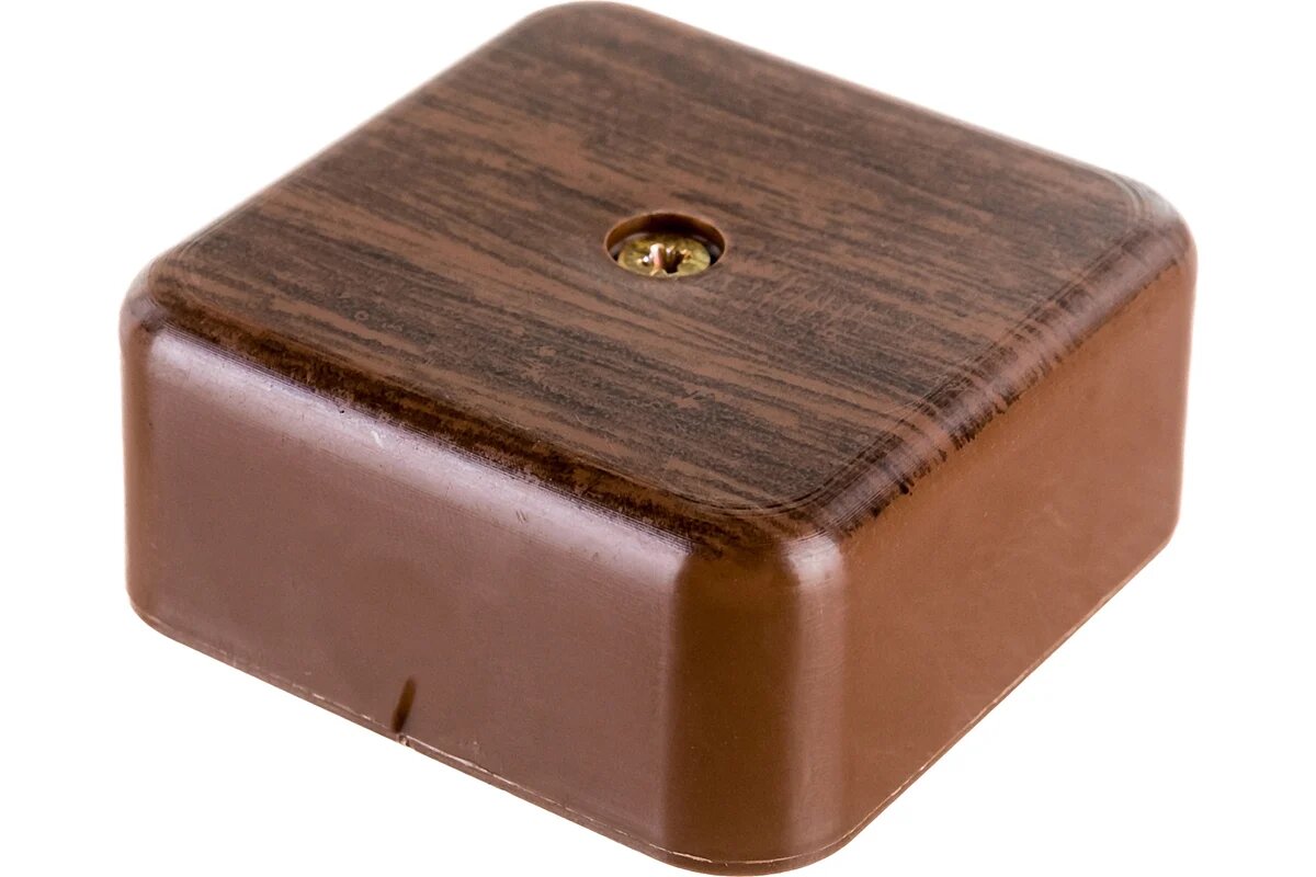 Урал ПАК Распаячная коробка ОП 50х50х20мм темное дерево без клеммы IP 40 КР-513180050-100