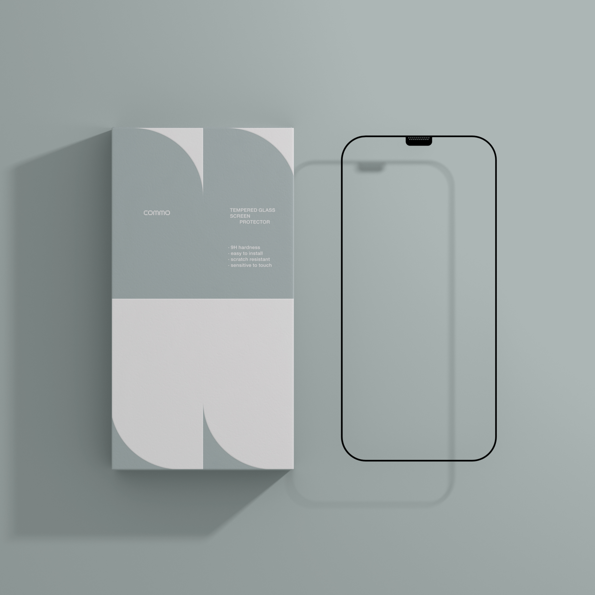 Защитное стекло с аппликатором COMMO для Apple iPhone 12 / Apple iPhone 12 Pro, прозрачное — фото 1