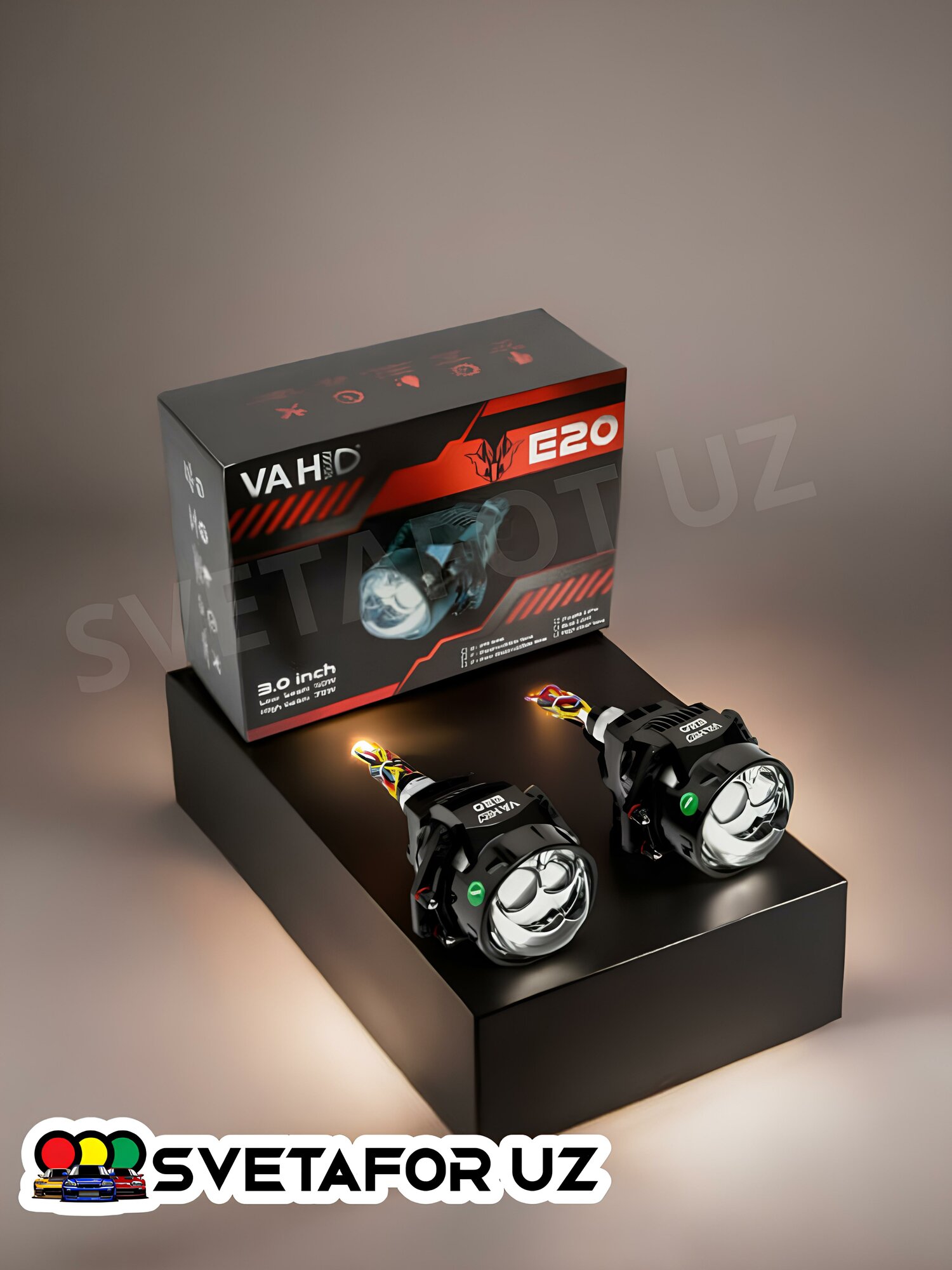 Светодиодные линзовые фары VAHID E20, BILED 3 дюйма, универсальные, 12 В