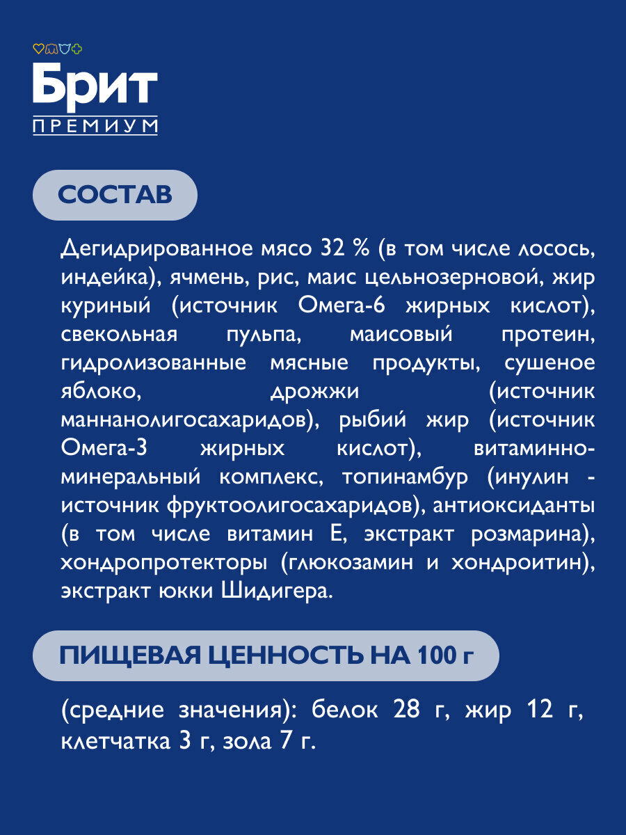 Сухой корм для собак с чувствительного пищеварения с индейкой и лосось 3 кг Brit Premium Dog Sensitive — фото 1