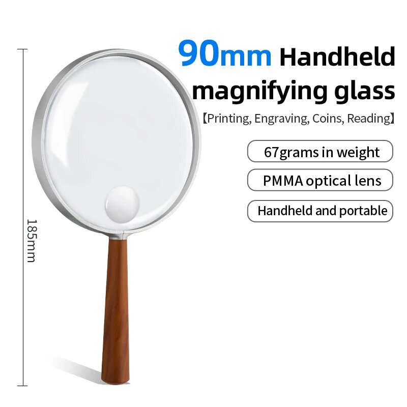 Ручная лупа Cinque 10-20x 90mm