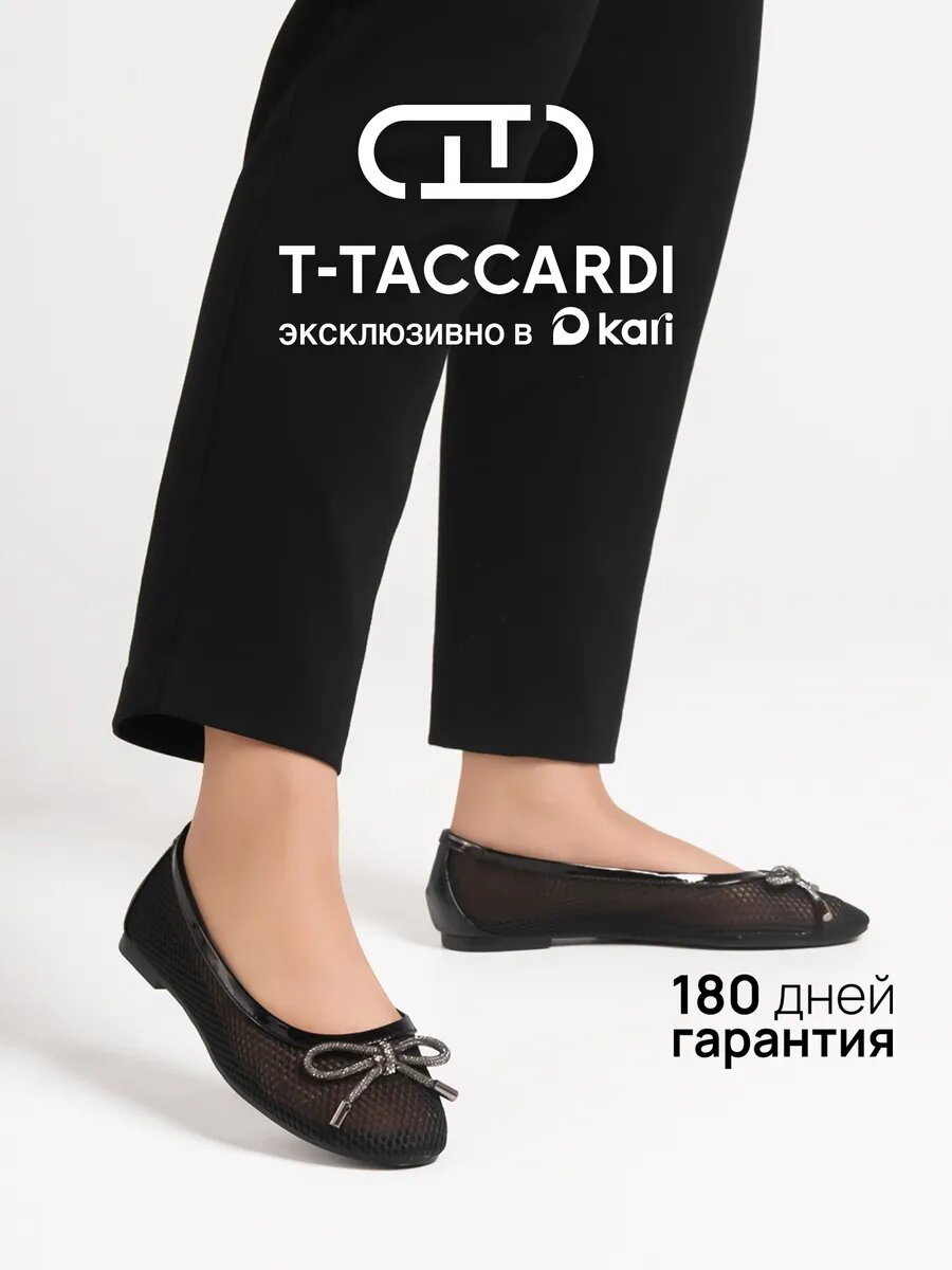 T.TACCARDI, летние, эко кожаные, цвет чёрный, размер 37