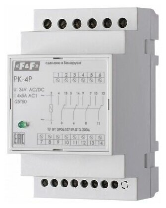 Реле промежуточное F&F PK-4P/Un220V