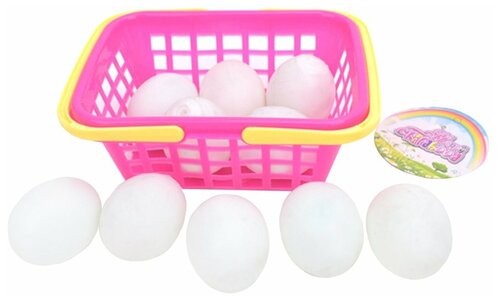 Игровой набор Продукты - яйца 10шт в корзине Shantoy Gepay 8989-50