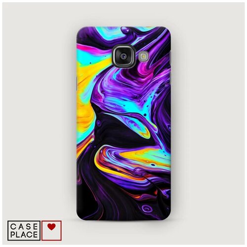 фото Чехол пластиковый samsung galaxy a3 2016 фиолетовый флюид арт case place