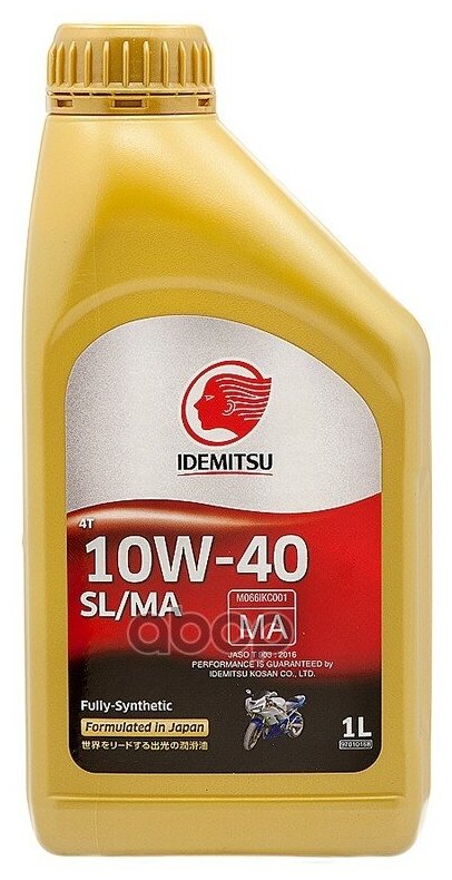 Моторное масло IDEMITSU 4T MAX 10W40 SL/МА Fully-Synthetic