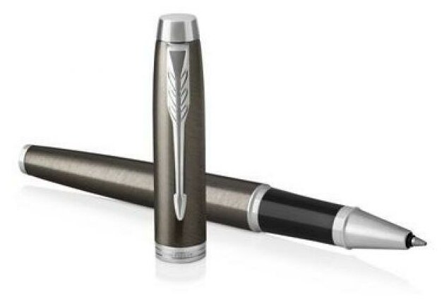 Ручка-роллер PARKER "IM Core Dark Espresso CT", корпус кофейный лак, хромированные детали, черная, 1931664