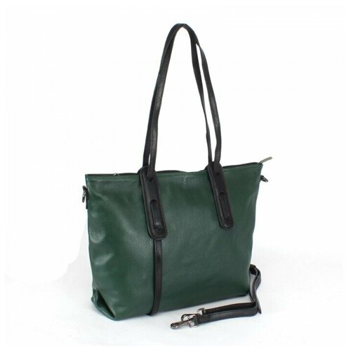 фото Сумка женская натуральная кожа opi-4117, 1отд+карм/пер, зеленый 240095 аделия