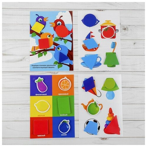 Весёлые липучки Игрушка развивающая «Весёлые липучки. Блокнот. Цвета и формы»
