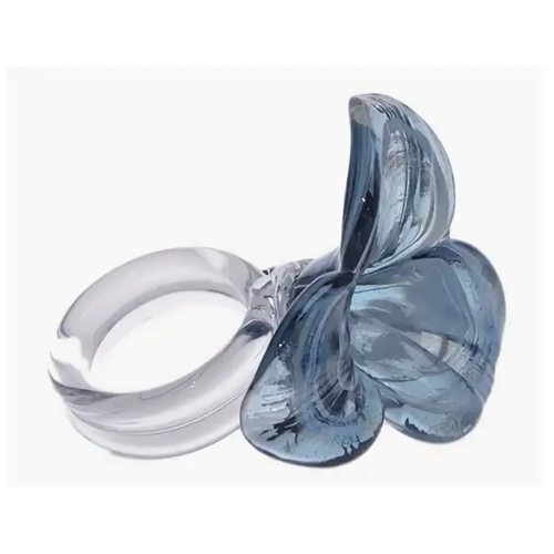 Кольцо для салфеток. Цветок синий/Кольцо для салфеток стекло/Стеклянное кольцо для салфеток/Кольцо для салфеток синее