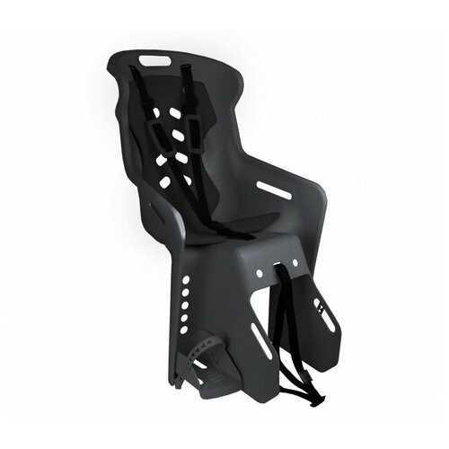 фото Детское велокресло 'nfun brioso (португалия), на багажник, до 22кг, темно-серое с черной вставкой, 01-100125