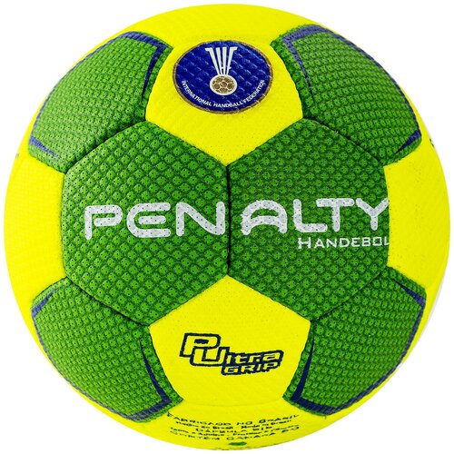 Мяч гандбольный PENALTY HANDEBOL SUECIA H3L ULTRA GRIP 5115602600-U, размер 3, IHF Approved, желто-зеленый