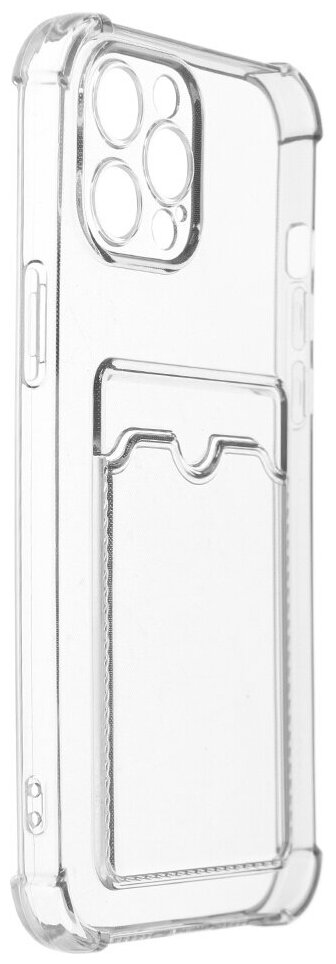 Чехол защитный усиленный TPU LuxCase для Apple iPhone 12 Pro Max, Прозрачно-серы - фото №1