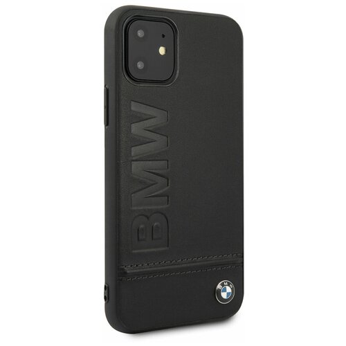 фото Чехол bmw для iphone 11 signature logo imprint hard leather black