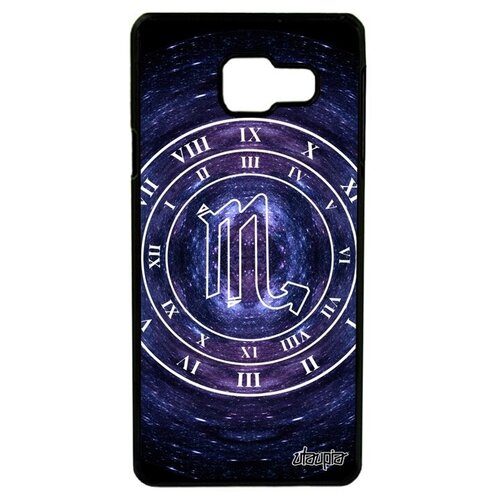 фото Защитный чехол на телефон // samsung galaxy a3 2016 // "зодиак скорпион" каллиграфия horoscope, utaupia, синий