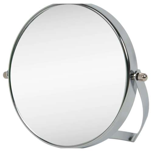 фото Зеркало косметическое настольное увеличительное 15 см цвет хром two dolfins