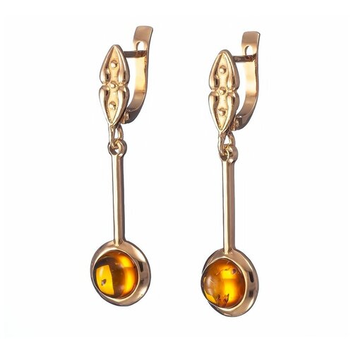 Серьги Amberprofi, серебро, 925 проба, янтарь