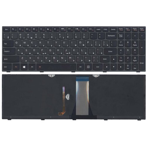 Клавиатура для ноутбука Lenovo IdeaPad G50-70 Z50-70 черная с подсветкой 148700₽