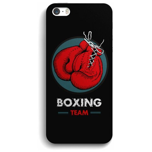 фото Чехол exsport для iphone 5/5s/se "boxing team" черный