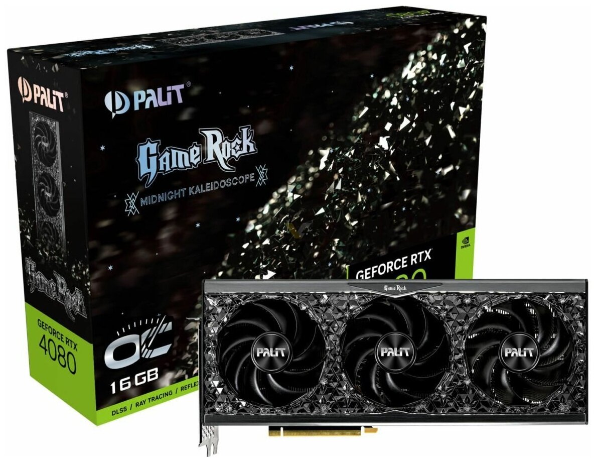 Видеокарта Palit RTX4080 GAMEROCK OC 16GB GDDR6X 256bit 3-DP HDMI