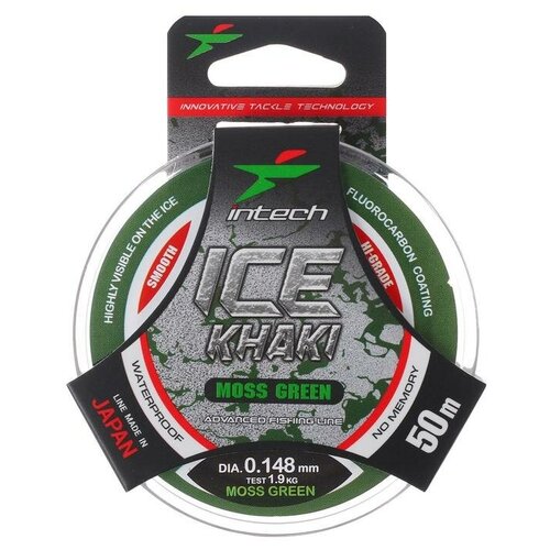 леска intech ice khaki moss green 0 185 30м Леска Intech Ice Khaki moss green 0,148, 50 м