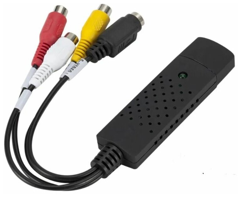 Устройство видеозахвата, оцифровка видеокассет, DVR аналогового видеосигнала EasyCAP USB 2.0 (Черный)