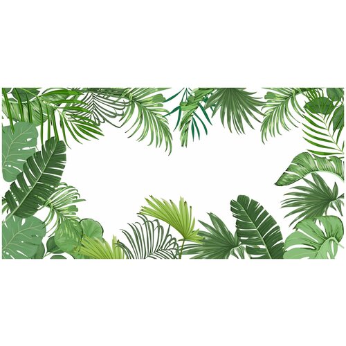 Фотообои Уютная стена Тропические листья 540х270 см Бесшовные Премиум (единым полотном)