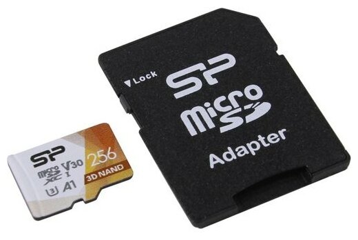 Карта памяти Silicon Power 256GB Superior Pro A2 microSDXC Colorful