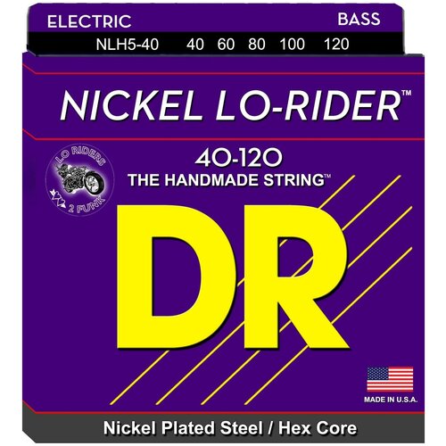 струны для бас гитары dr string nmh 45 nickel lo rider Струны для 5 ти струнной бас гитары DR String NLH5-40