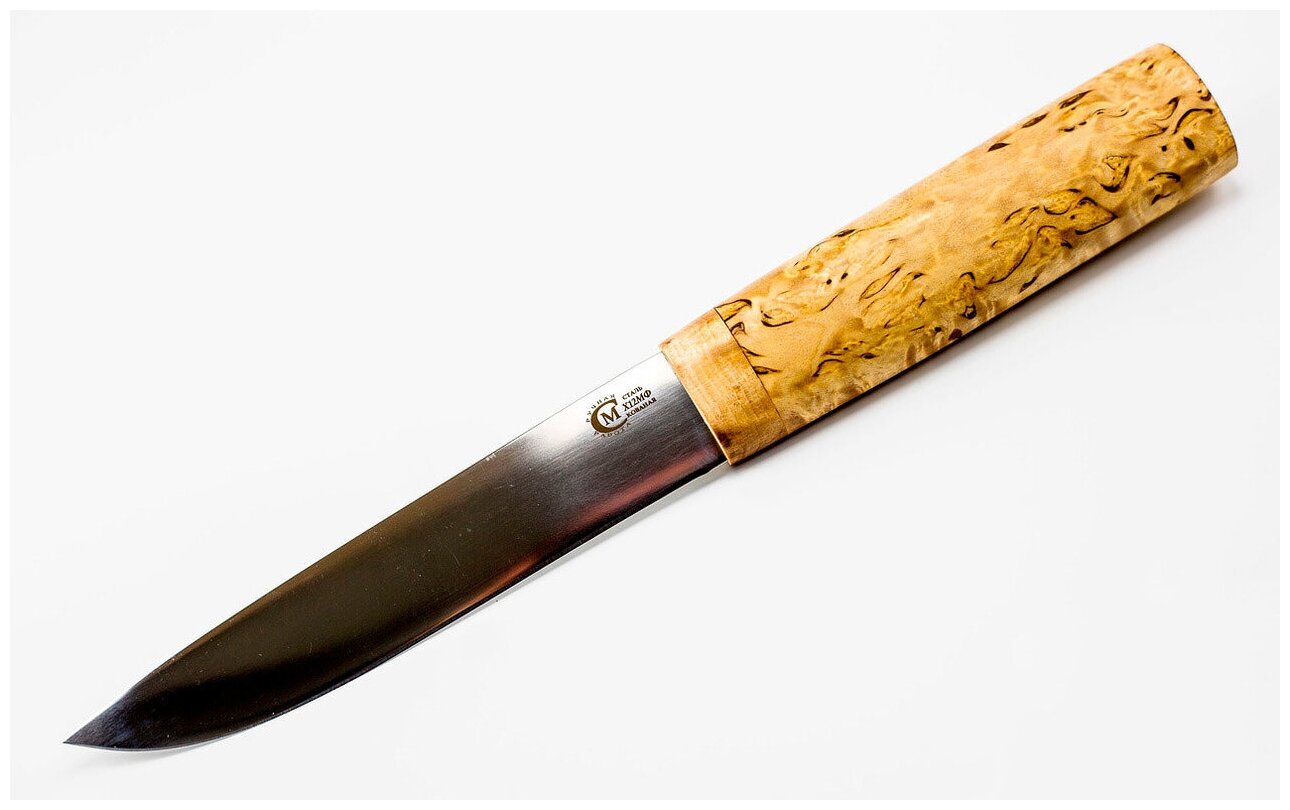 Нож Якутский средний сталь Х12МФ рукоять карельская береза