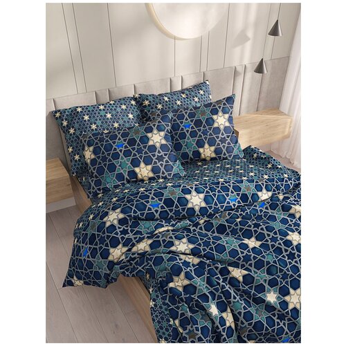 фото Постельное белье сказка "мозаика/мозаика (компаньон)" евро наволочка 50х70 см 2 шт простынь 240х215 см пододеяльник 200х215 см