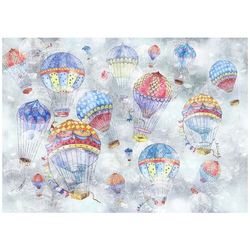 Воздушные шары детские - Виниловые фотообои, (211х150 см) фотообои флизелиновые встык воздушные шары и город 8 1 м2 2 7х3 м моющиеся на стену