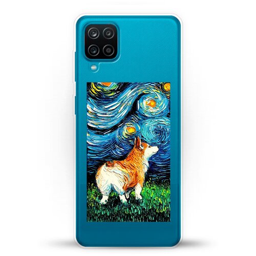 фото Силиконовый чехол корги ван гога на samsung galaxy a12 andy & paul