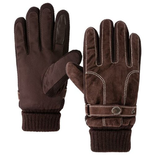 фото Мужские перчатки для сенсорных экранов gsmin wg3 с противоскользящим слоем (коричневый)