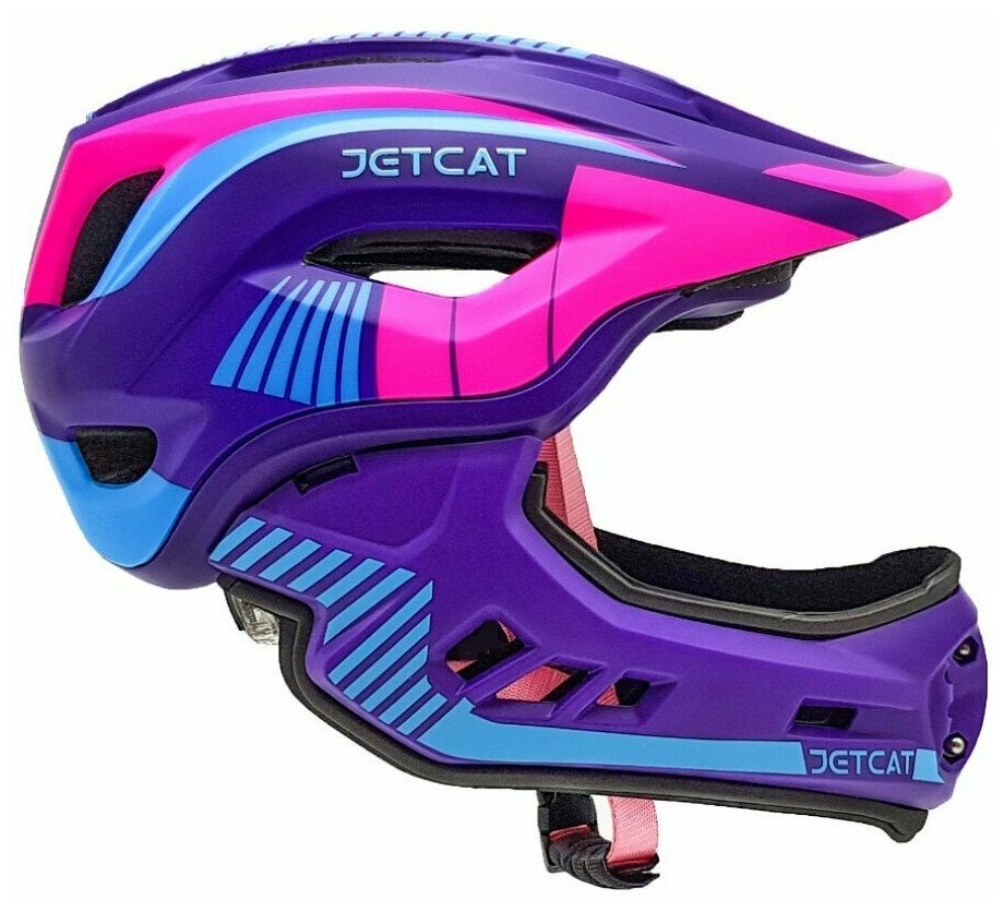 Шлем - JETCAT - Raptor - размер "M" (53-58см) - Purple - FullFace- защитный - велосипедный - велошлем - детский