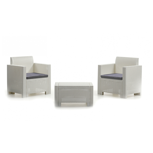 Комплект мебели NEBRASKA TERRACE Set (стол, 2 кресла), белый, , шт