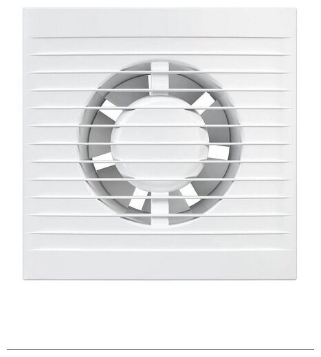 Вентилятор вытяжной осевой AURAMAX A 4, тонкая лицевая панель, D 100 мм, белый - фотография № 2