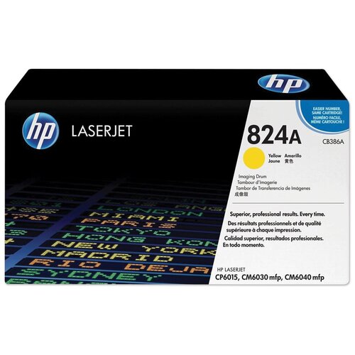 Фотобарабан HP (CB386A) ColorLaserJet CP6015/ CM6030/ CM6040, желтый, оригинальный, ресурс 23000 страниц фотобарабан hp cb384a colorlaserjet cp6015 cm6030 cm6040 черный оригинальный ресурс 23000 страниц