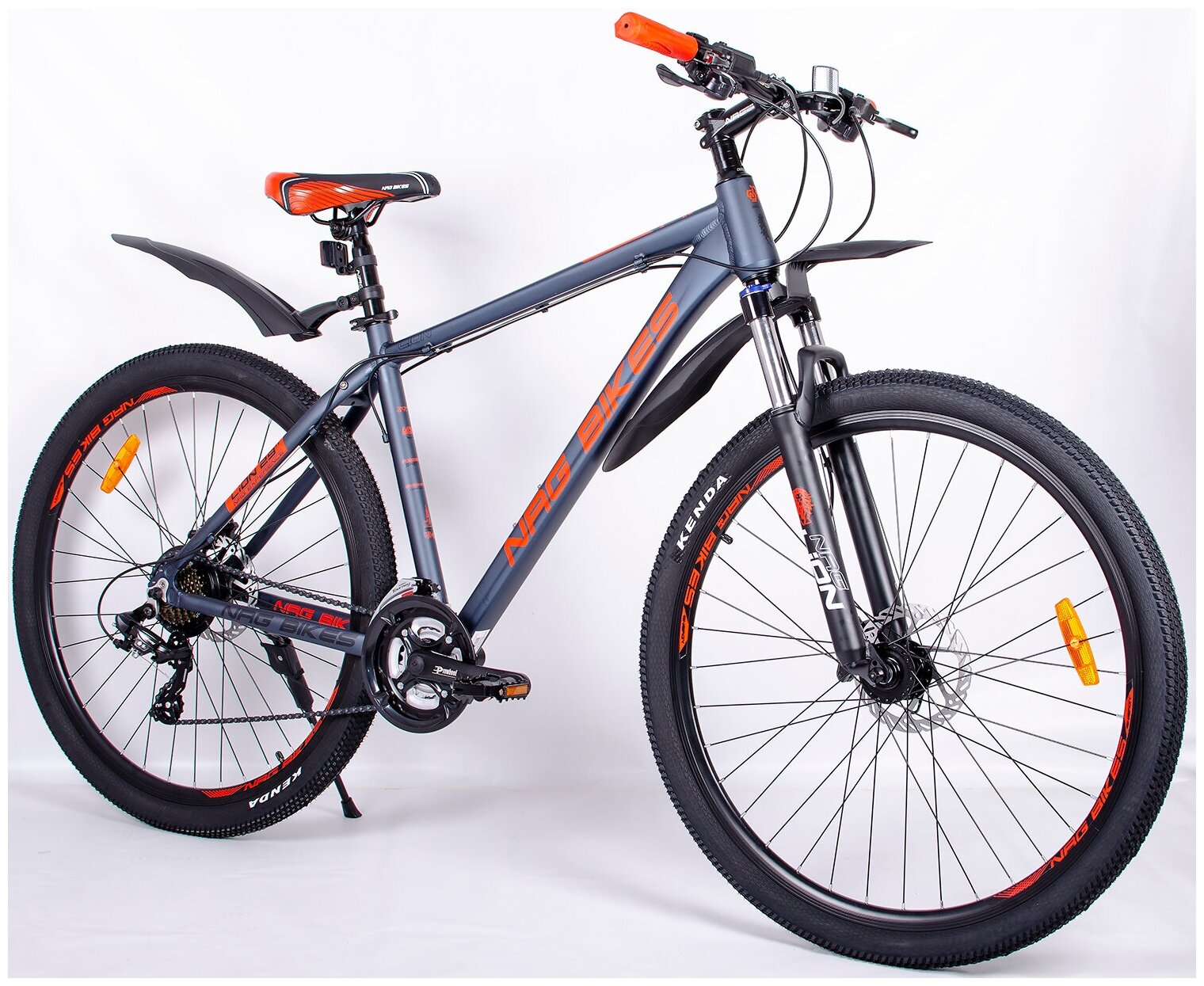 Горный Велосипед NRG Bikes LION 29'' AL/19'' gray-black-red, Алюминиевая рама , 2022 год, 21 скорость