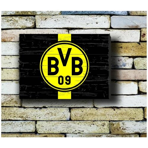 Картина на досках 'Футбольный Клуб Боруссия' 30/40 см