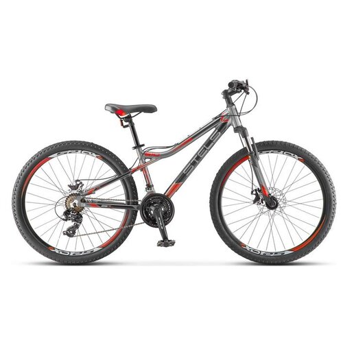 Горный (MTB) велосипед STELS Navigator 610 MD 26 V040 (2022) серый/красный 16