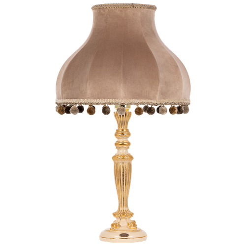 Настольная лампа BOGACHO Богемия бежевая с абажуром Классика Капучино