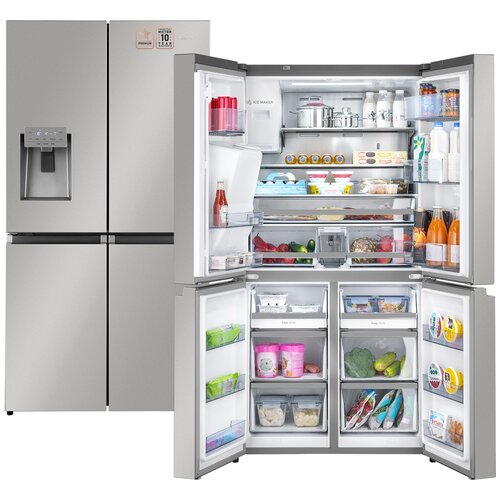 Отдельностоящий холодильник с инвертором и генератором льда Weissgauff WCD 685 NFX NoFrost Inverter 19999000₽