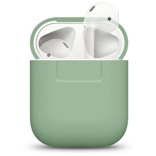 фото Силиконовый чехол elago airpods silicone case для airpods 1&2, цвет пастельный зеленый (eapsc-pgr)