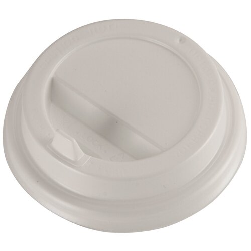 Крышка для стакана Huhtamaki пластиковая белая 80 мм с клапаном 100 штук в упаковке, 615572