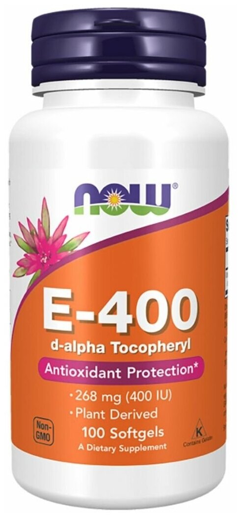 NOW E-400 with Mixed Tocopherols 100 