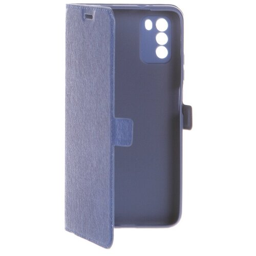 Чехол DF для Poco M3 Blue poFlip-03 чехол df poco f5 pro df pocase 16