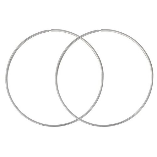фото Серьги кольца "классика" d=4,2 см, посеребрение красная пресня