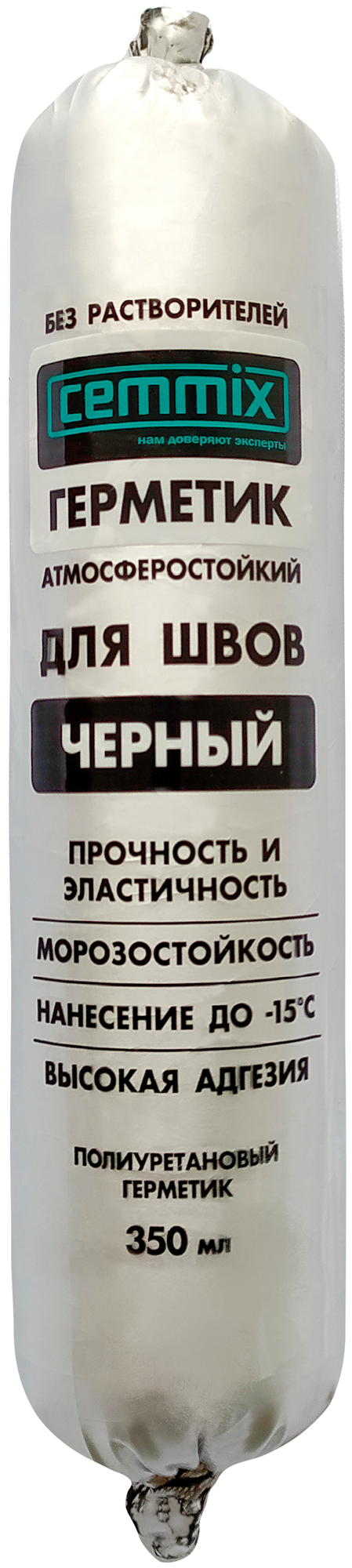 Клей-герметик для швов полиуретановый универсальный Cemmix черный 350 мл.