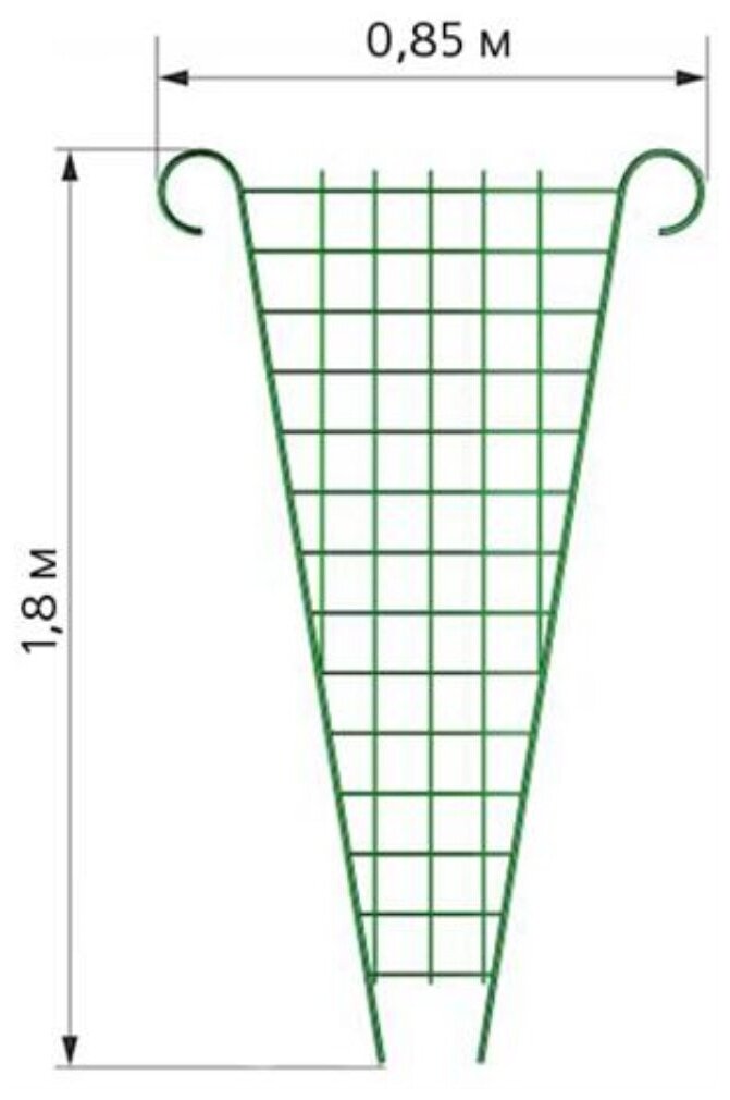 Шпалера "Решетка прямая" h=1,8м, d=0,85м /5 Л-С